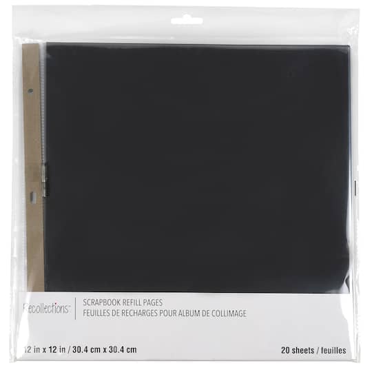 12 x 12 Black Scrapbook Refill Pages by Recollections™